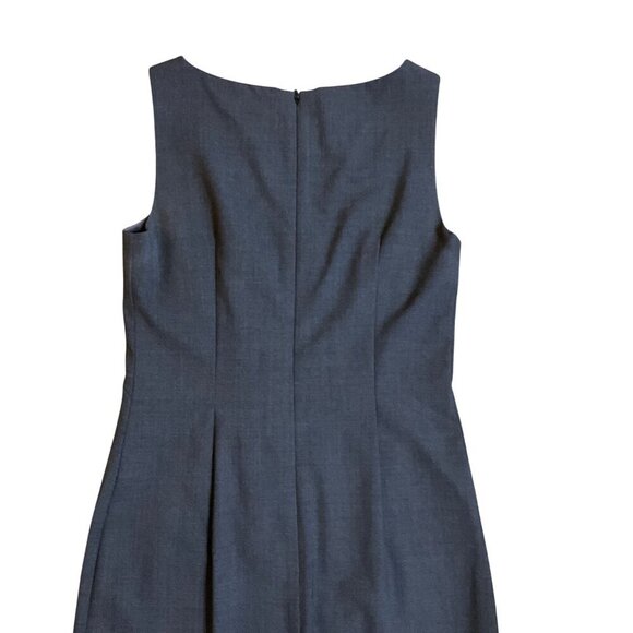 Theory Betty Urban charcoal grey wool blend shift dress sleeveless size 2 - Picture 5 of 5